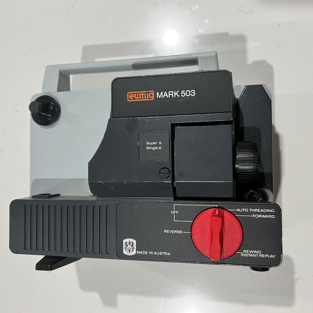VTG Eumig Mark 503 8mm film Projector Vario-Eupronet Lens Austria TESTED WORKING